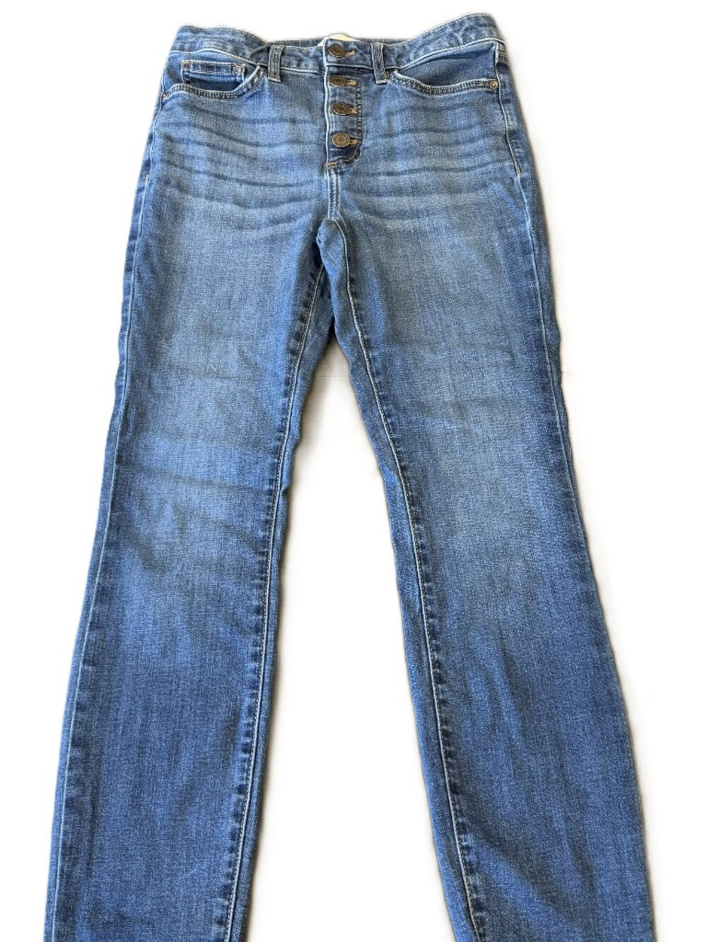 LC Lauren Conrad Women’s High Rise Skinny Button Fly Jeans Medium Wash Size 6